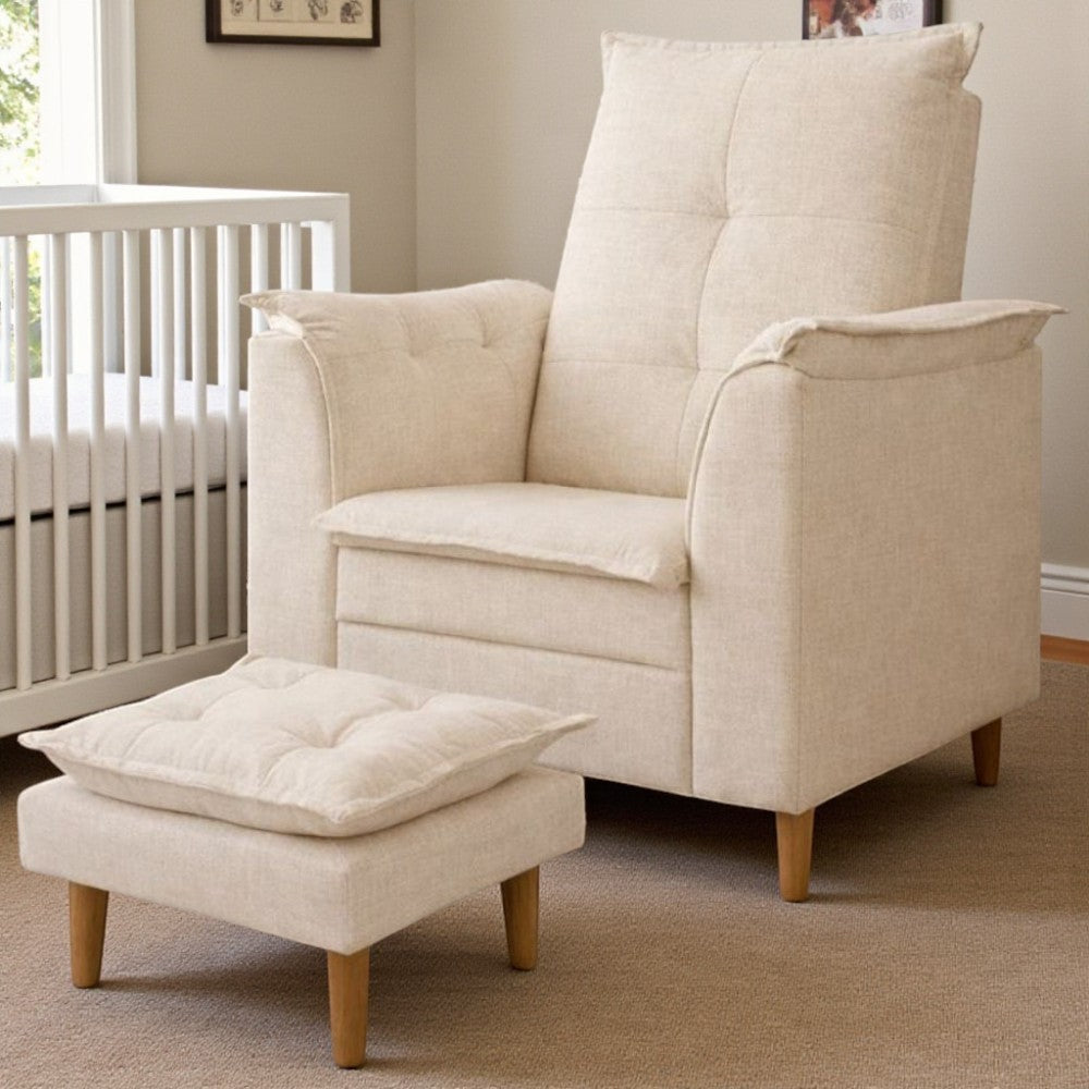 Poltrona BeLu Acolher | Amamentação Conforto com Puff