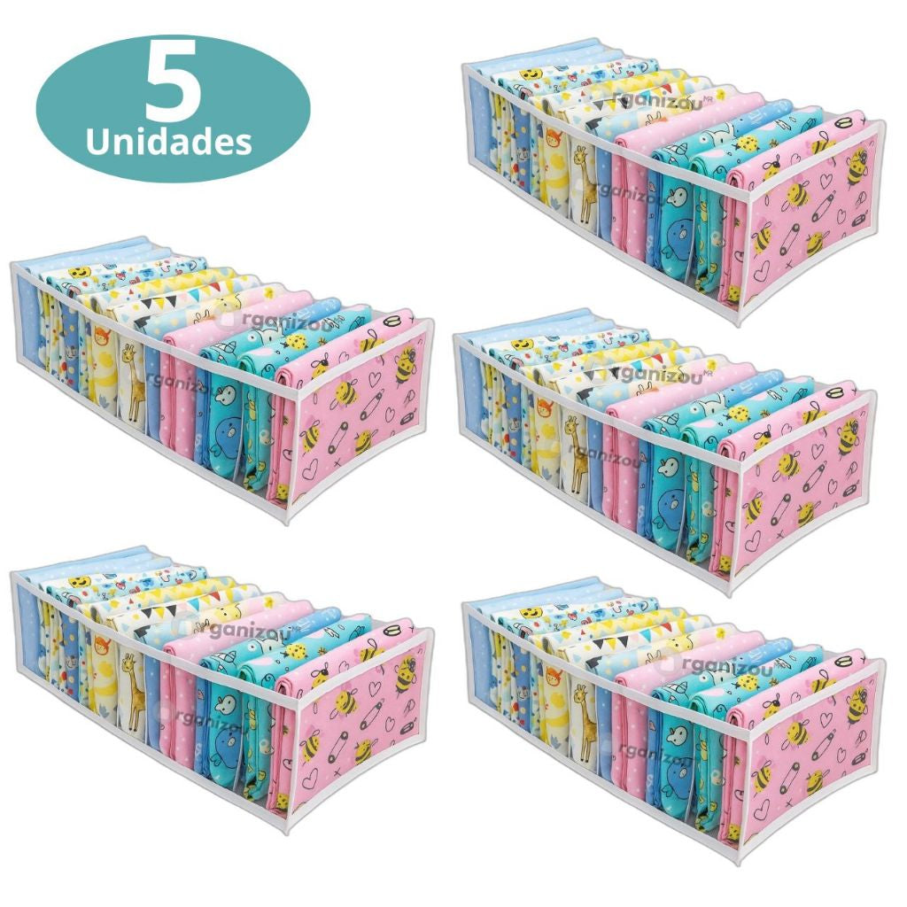 BeLu Organiza™ – Kit 5 Colmeias para Gavetas (10 Divisórias)