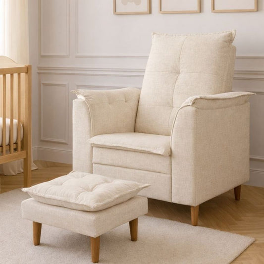 Poltrona BeLu Acolher | Amamentação Conforto com Puff