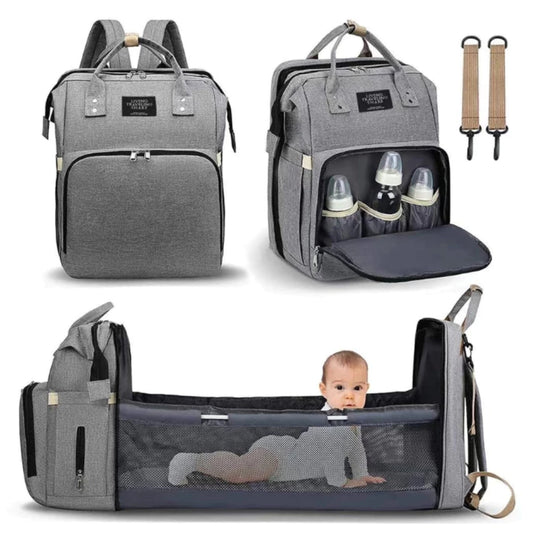 Mochila BeLu Care 3 em 1 | Bolsa Maternidade com Berço Portátil