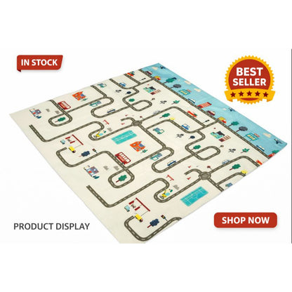 BeLu Tapete Explorar™ – Tatame Dobrável Dupla Face